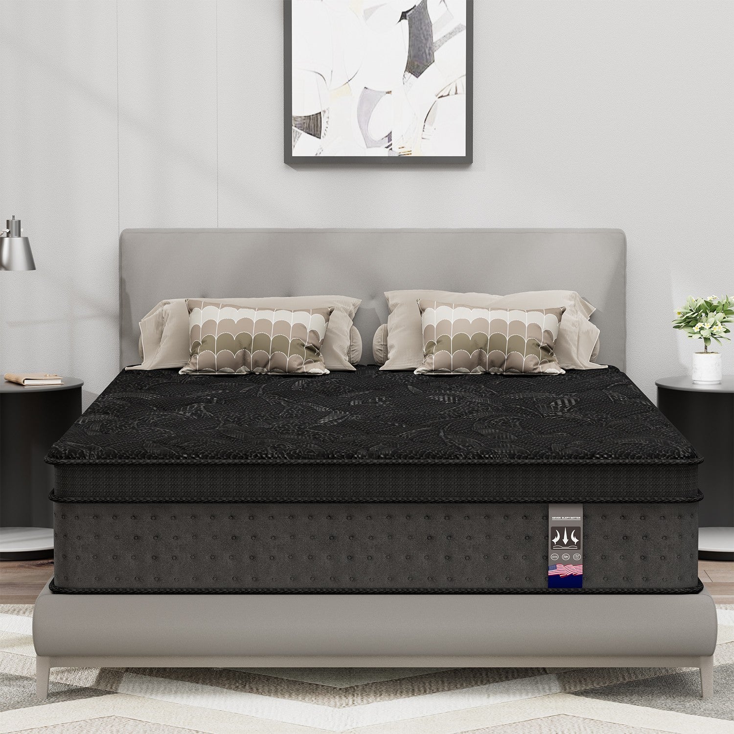 12" 14" Gel Memory Foam & Innerspring Hybrid Mattress, Twin Full Queen King Size