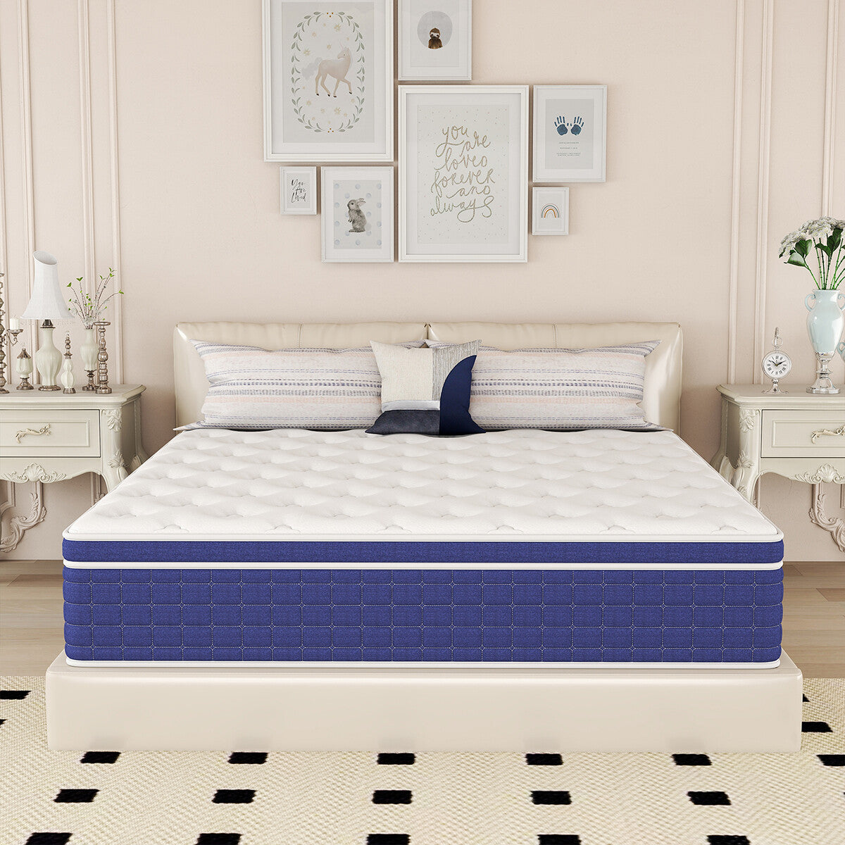 12 /14 Inch Gel Memory Foam Hybrid Mattress Innerspring In A Box Medium Firm