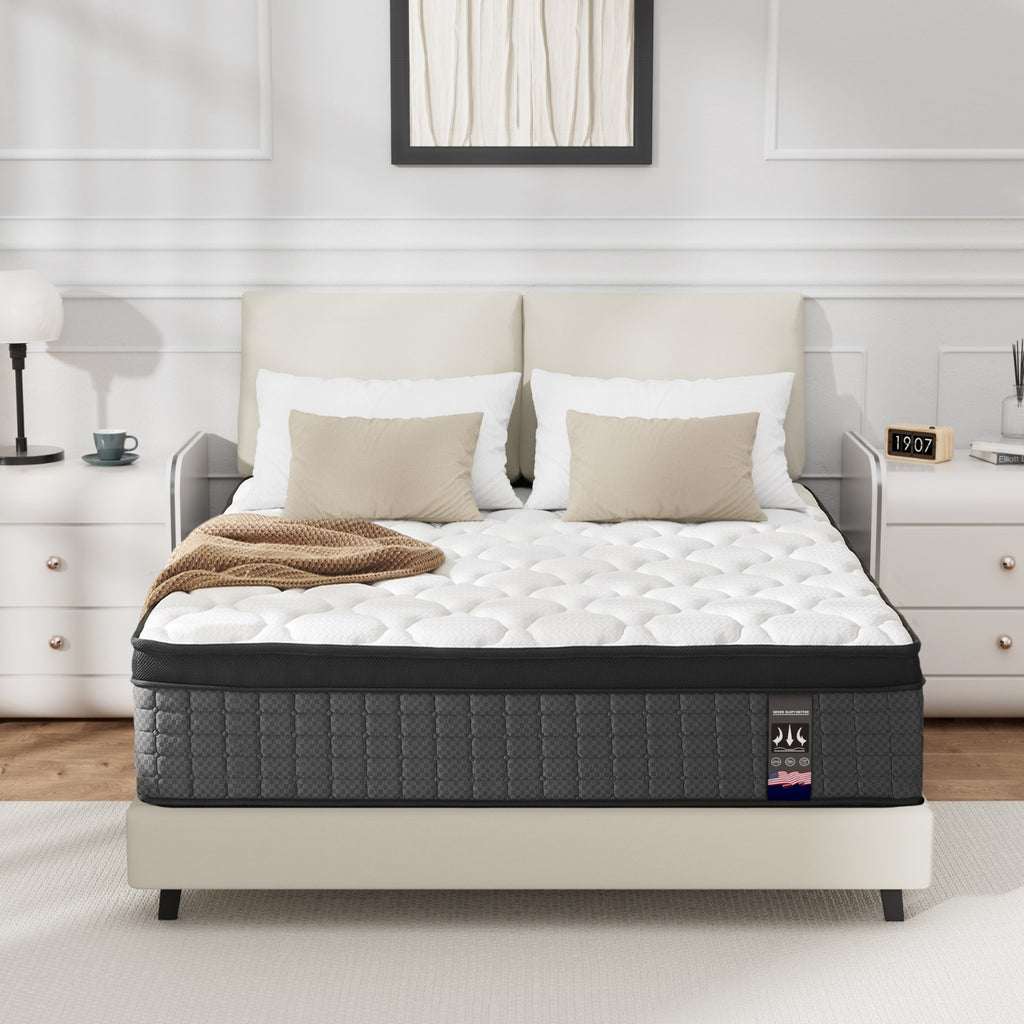 10" 12" 14" Gel Memory Foam Spring Hybrid Twin Full Queen King Mattress in A Box