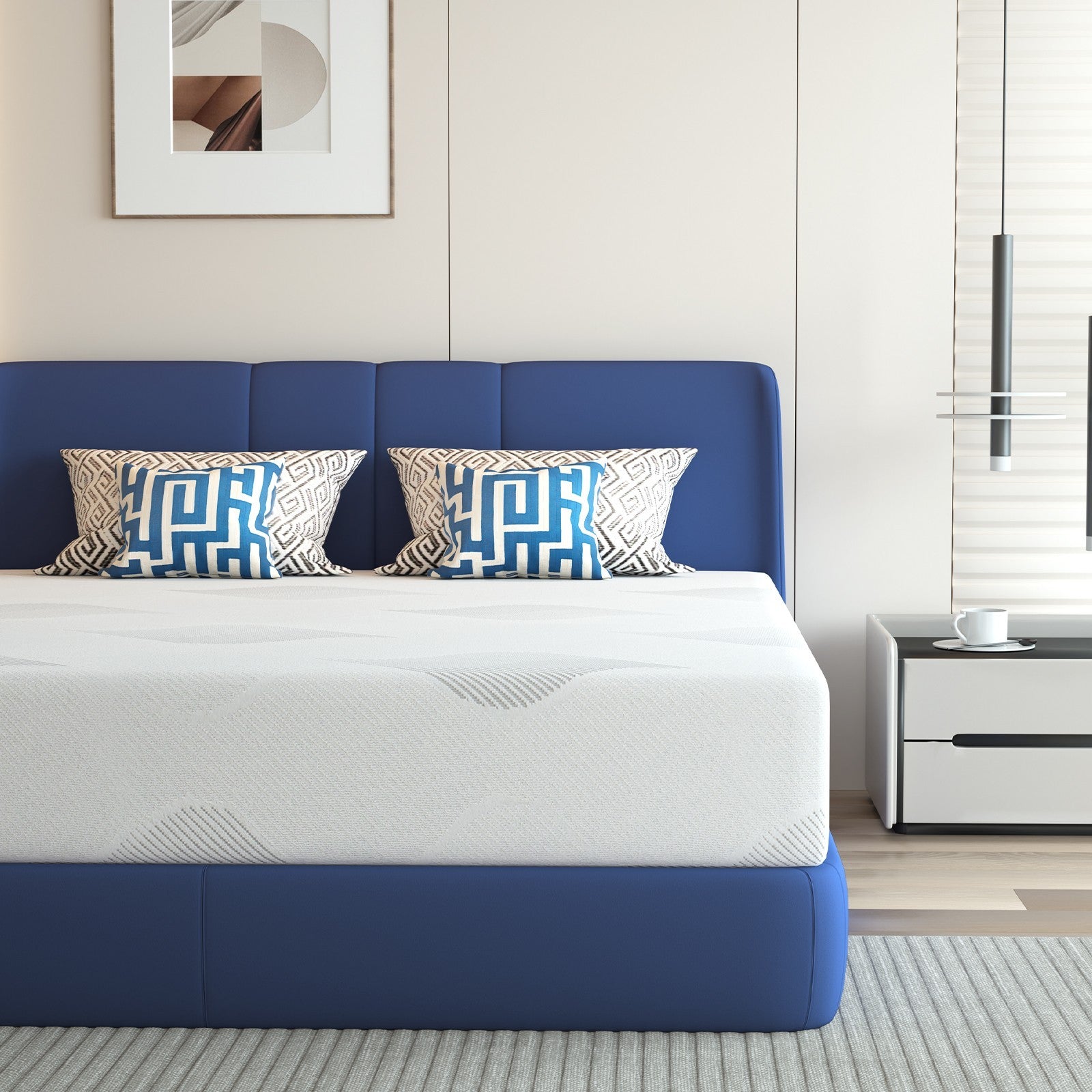 12" 14" Twin Full Queen King Gel Memory Foam Hybrid Mattress, Mattress In A Box